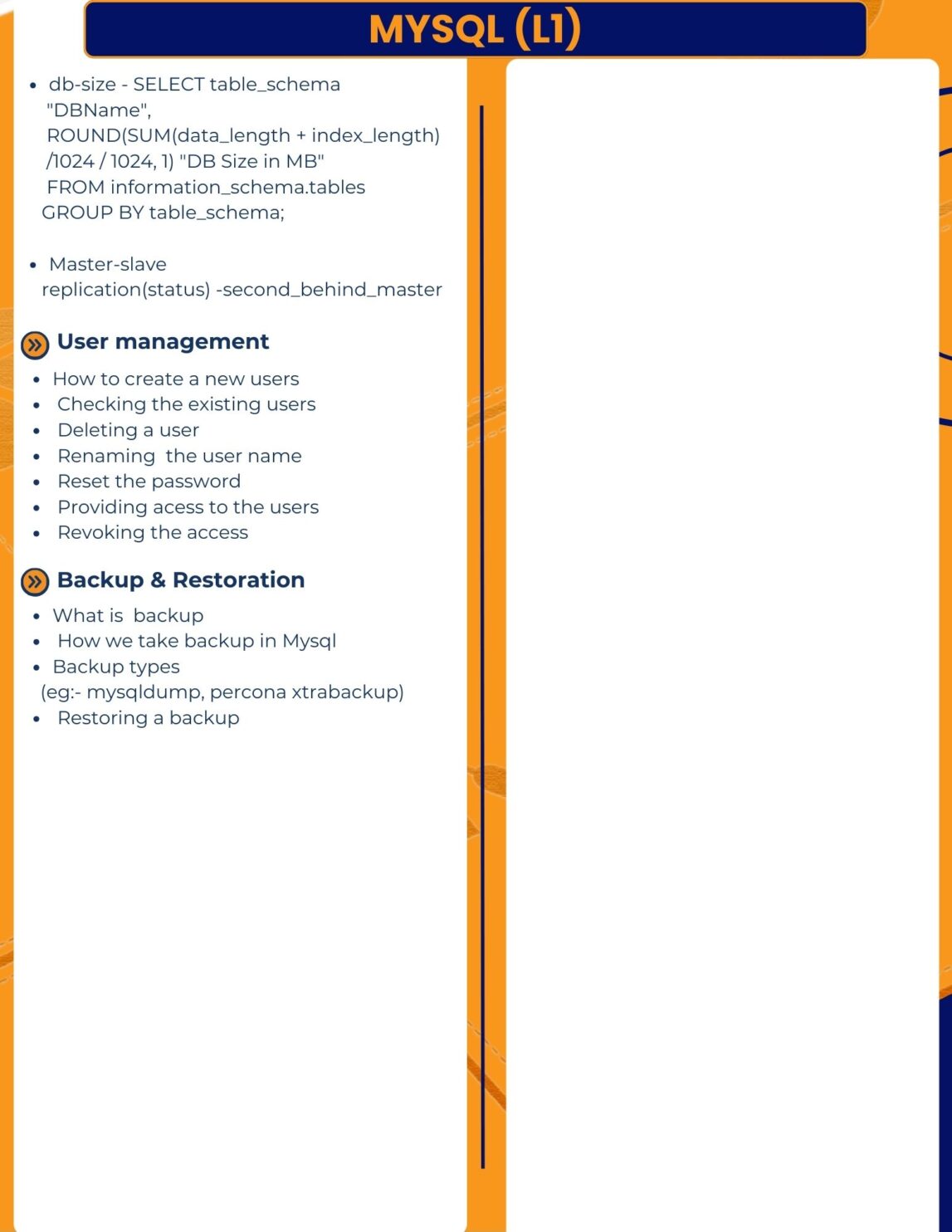 MYSQL (L1) 2